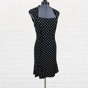 Black and White Polka-Dot Dress, White House Black Market, Size 2
